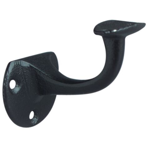 DENI support de main courante fonte laquée noire D.platine murale 53mm support incurvé - 5202 0000 20 (1/3)
