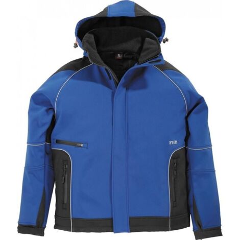 Nom: Veste Softshell FHB WALTER Taille XL bleu roi / noir - 78518-3620-XL (1/3)