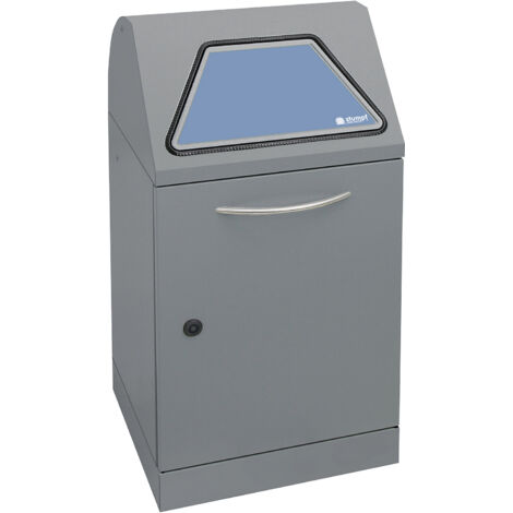 Stumpf Module de tri des déchets-Vario 45 aluminium-gris structuré Seau intérieur 45l - 625-045-0-2-100