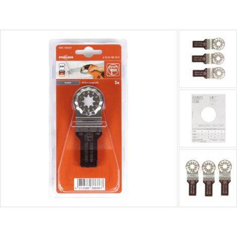 Fein 3x Lame de scie E-Cut Long-Life Starlock 20 mm - 63502183220