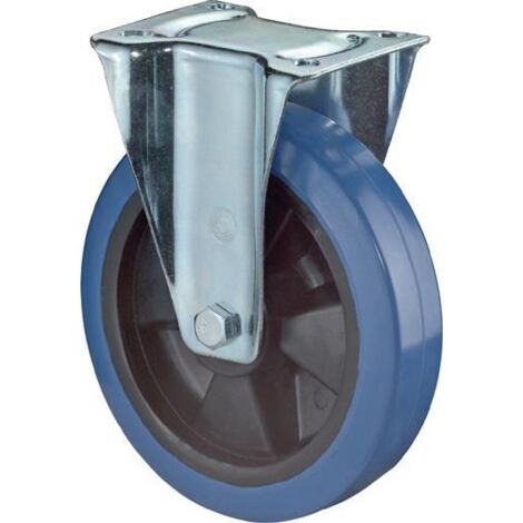 BS Rollen Roue libre élastique en caoutchouc plein bleu Roulement à rouleaux Ø de la roue 125 mm 140 kg - LS410.B61.125 (1/4)