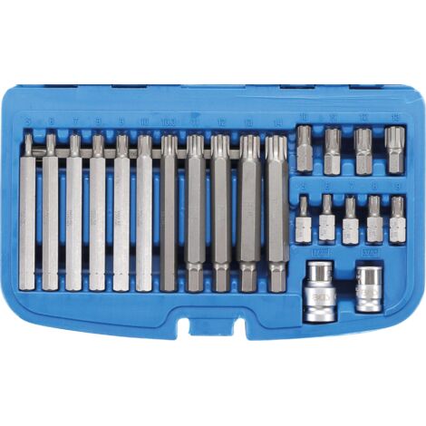 Nom BGS jeu d'embouts profil à six pans extérieurs 10 mm (3/8") profil à cannelures (pour Ribe) 22 pcs - 5013 (1/5)