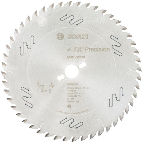 Nom Bosch Lame de scie circulaire Top Precision Best for Wood, 300 x 30 x 3,2 mm, 48 - 2608642114
