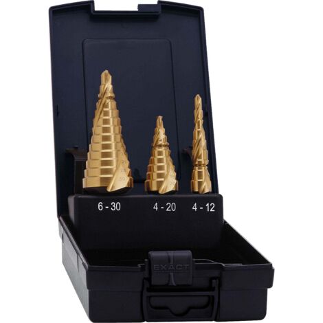 Coffret de forêts Exact Set de 3 forets étagés HSS TIN