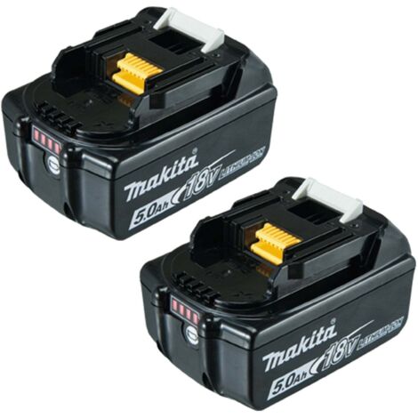 Nom Makita 2x BL1850B Batterie 5,0 Ah 18V Li-Ion avec indicateur de niveau de charge - BL1850B-2 (1/2)