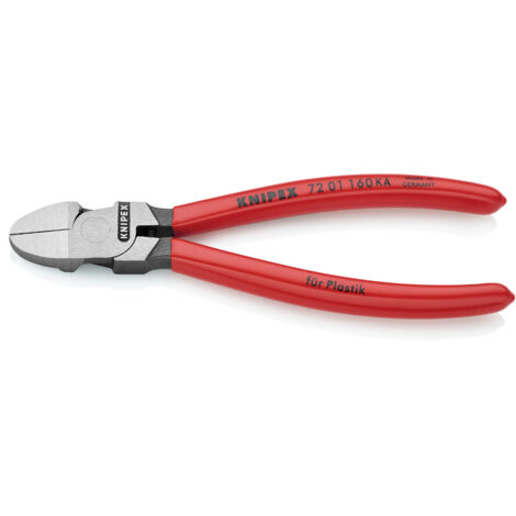 KNIPEX 72 01 160 KA Pinces coupantes de côté pour plastique tête ronde gainées en plastique 160 mm (1/2)