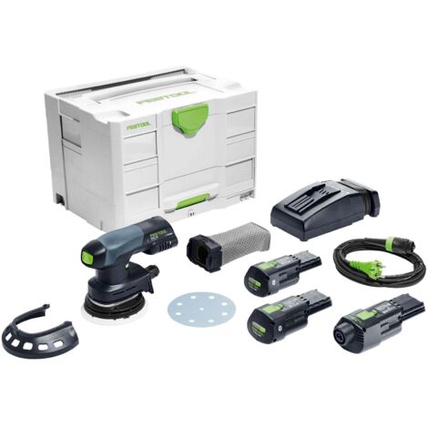 Festool – Ponceuse excentrique sans fil 18V – 2x batteries 3,1Ah – 125mm – Moteur Brushless – Aspiration automatique Bluetooth - ETSC 125 LI (1/5)