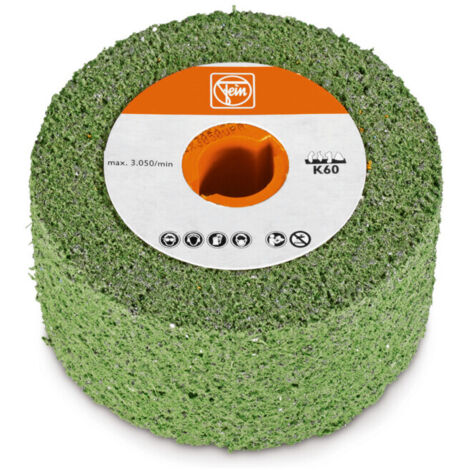 Rouleau abrasif élastique fin Alésage 19 mm 100 x 50 mm moyen - 63721054010 (1/2)