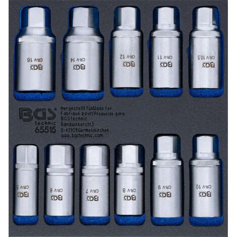 BGS Platelage d'atelier 1/6: Kit extracteur de goujons 5 - 16 mm 11 pièces - 65515 (1/4)