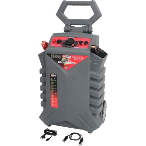Kstools – Booster à batteries 12V 24V sur roues 3000 A – Câbles cuivre 75 mm² de 2,0 m – Protection contre inversion de polarité (1/4)