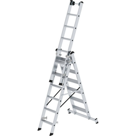 Günzburger Steigtechnik Escabeau multi-usages 3nombre de marches avec traverse nivello 3 x 6 marches - 033318 (1/5)
