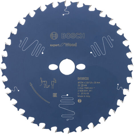Bosch – Lame de scie circulaire 254 mm – Alésage 30 mm – 32 dents – Pour bois dur – Technologie MicroteQ pour coupe nette