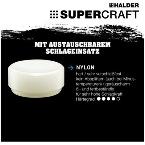 Marteau Anti-rebond Souple - Diamètre 50 Mm - Tête En Nylon Interchangeable - Manche Acier - Poids 1220 G