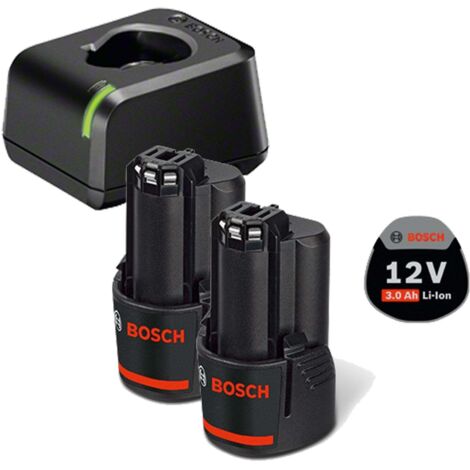 Bosch Kit de démarrage batterie GBA 12 Volts / 2x 3,0 Ah + chargeur rapide GAL 12V-20 (1/2)