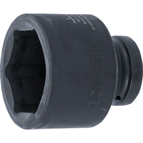 Nom BGS Douille à chocs six pans entraînement carré intérieur 25 mm (1") SW 60 mm - 5860 (1/4)