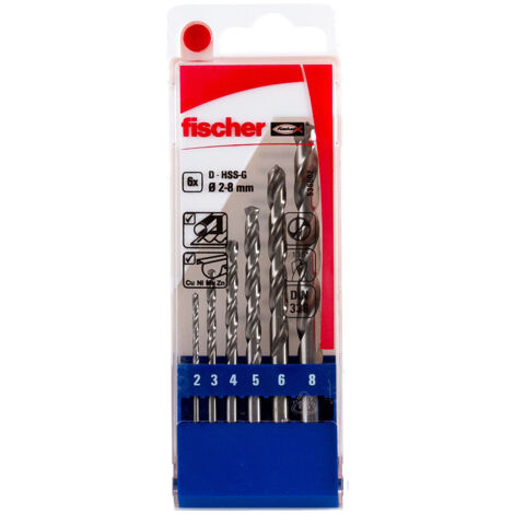 Fischer jeu de forets métalliques HSS-G 2 - 8 mm 6 pièces - 536602 (1/5)