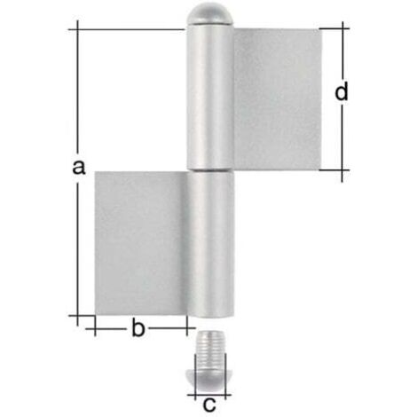 GAH Alberts Bande de construction type K04 2 pièces à souder tête ronde inox 100/30/9/50mm - 414313 (1/4)