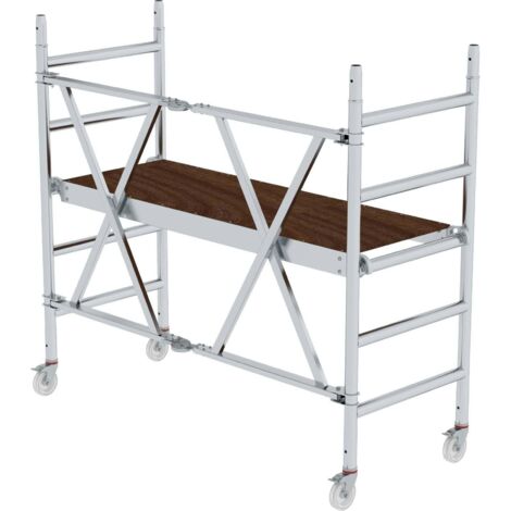 Günzburger Steigtechnik Echafaudage pliant 0,75 x 1,8 m Hauteur de plate-forme 0,99 m - 115301 (1/5)