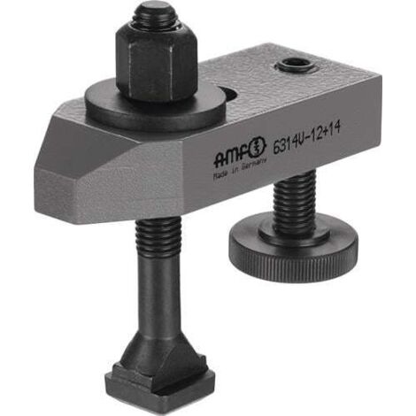 Équerre de serrage n° 6314V pour rainure T de 10 mm, hauteur de serrage 8-32 mm, vis de serrage M10x10x80 mm (1/5)
