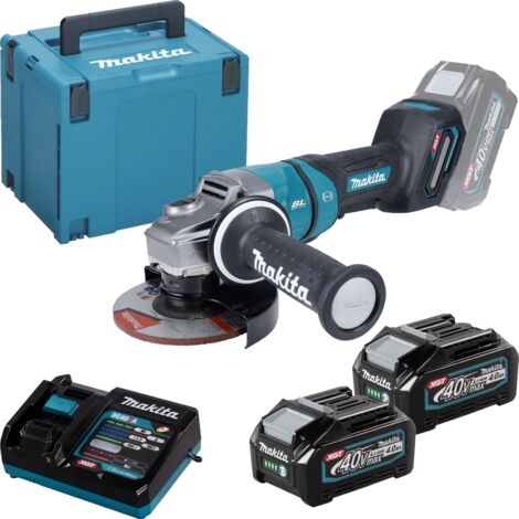 Makita GA050GM201 Meuleuse d'angle sans fil Ø 125 mm 40 V maxi / 2x 4,0 Ah batterie + chargeur dans MAKPAC (1/5)