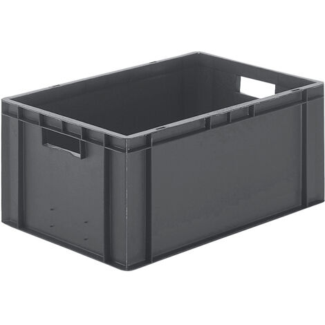 Nom LA-KA-PE Bac de transport empilable L600xL400xH270mm - TK600/270-0 GRIS