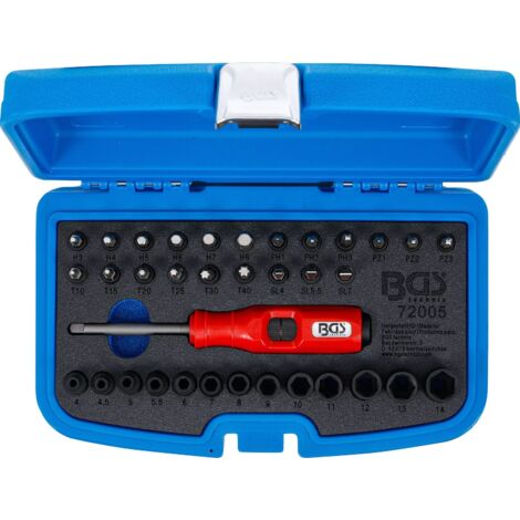 Nom BGS Set de tournevis à percussion entraînement carré extérieur 6,3 mm (1/4") 36 pièces - 72005 (1/5)