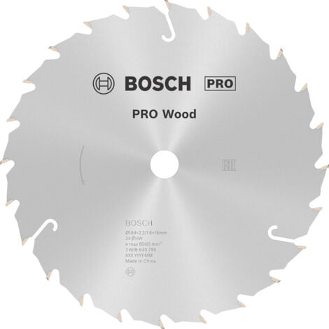 Lame de scie circulaire Bosch PRO Wood 184 x 2,2 x 16 mm - 2608640795