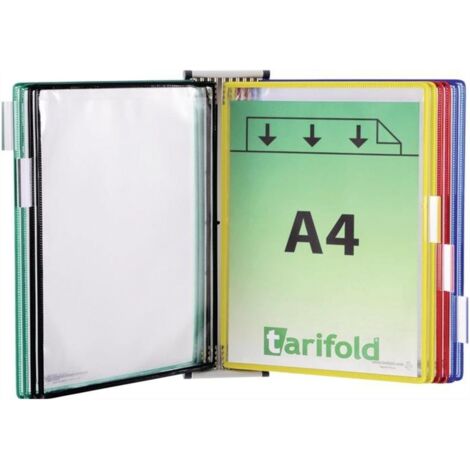 tarifold Support mural 5 pochettes transparentes couleurs assorties - 416169