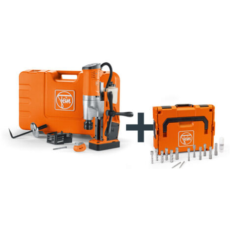 Carotteuse magnétique universelle Fein jusqu'à 35 mm 1.100 W avec accessoires dans L-Boxx - 72705463000