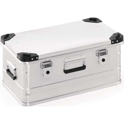 Boîte en aluminium avec couvercle rabattable et coins d'empilage L 582 x l 385 x H 275 mm 47 l - D47 (1/2)