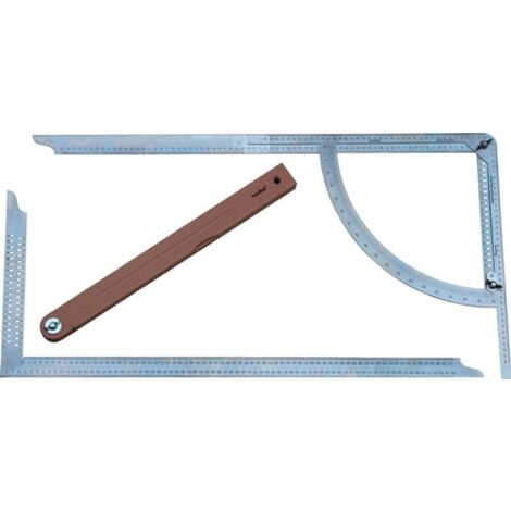 Hedue – Appareil à tracer Alpha Classic 500 mm – Fausse équerre en hêtre – Équerre de charpentier en acier inoxydable – Précision 0,005 mm/cm - M900D