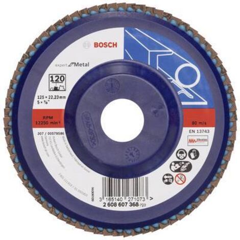 Bosch Disque à lamelles Expert for Metal 125 22,23 120 droit plateau plastique - 2608607368 (1/2)