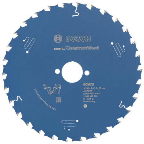 Bosch Lame de scie circulaire Expert for Construct Wood pour scies circulaires portatives 200 x 30 x 2 mm 30 - 2608644140