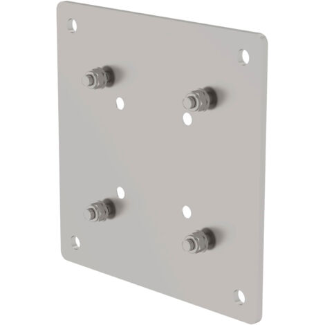 Günzburger Steigtechnik Plaque d'adaptation acier inoxydable 300 x 300 mm x 8 mm - 060948 (1/2)