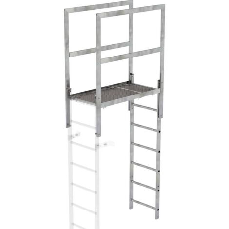 Günzburger Steigtechnik Escalier en acrotère acier galvanisé longueur 1.200mm - 063183 (1/3)