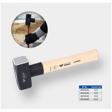 Brilliant Tools Massettes avec manche Hickory, 1 000 g (1/5)