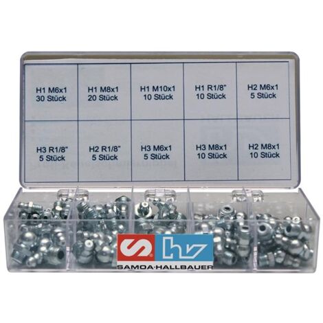 Samoa-Hallbauer Assortiment de graisseurs 110 pièces - 80298