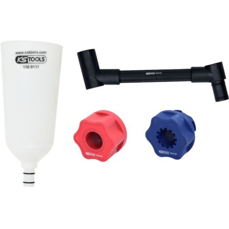 KS TOOLS Jeu d'entonnoirs de remplissage d'huile avec raccord pivotant pour VAG, 4 pcs ( 150.9155 ) (1/5)
