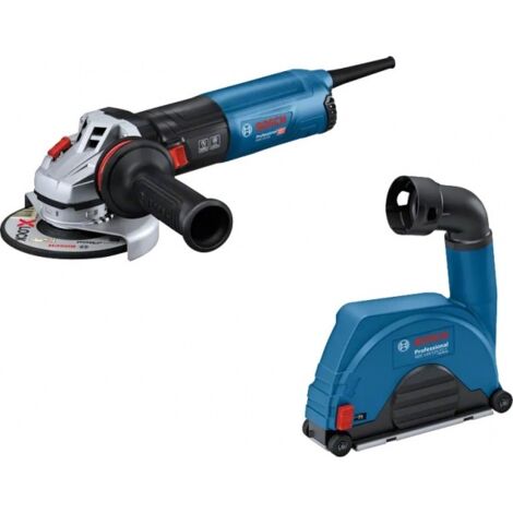 Bosch – Meuleuse d'angle 1400 W – Protection anti-poussière – Capot de protection inclus – Pour meulage métal et béton – Vitesse 11 500 tr/min - GWS 14-125 (1/2)