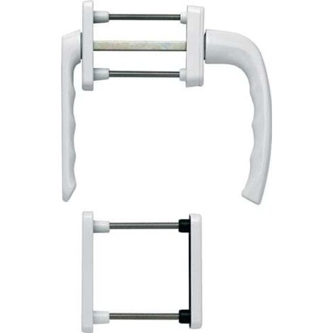 Hoppe – Poignée de porte coulissante en aluminium F9016 63-73mm – Fixation dissimulée – Jeu de rosaces inclus – Carré de 7mm (1/5)