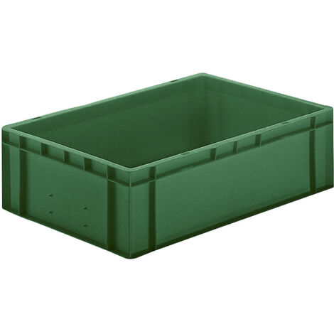 LA-KA-PE Bac de transport empilable L600xL400xH175mm - TK600/175-0 VERT (1/4)