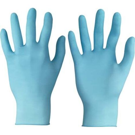 Gant jetable TouchNTuff® 92-670 taille 8,5-9 bleu clair nitrile EN 374 catégorie EPI III