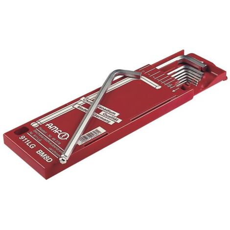 AMF Jeu de tournevis d'angle 911LG-BM8D 8 pièces dans un boîtier coulissant - 46078 (1/3)