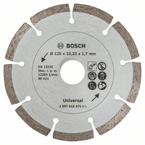 Bosch – Disque diamant 125 mm pour meuleuse – Coupe précise béton, granit, pierre – Segmenté pour haute performance – 1,7 mm de largeur de coupe (1/5)