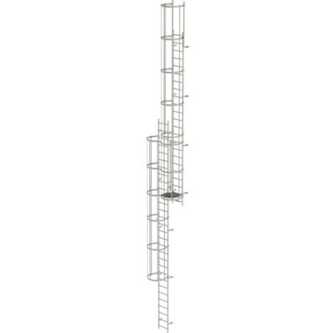 Günzburger Steigtechnik Escabeau multidirectionnel avec protection dorsale (machines) Acier inoxydable 12,96 m - 530236 (1/4)