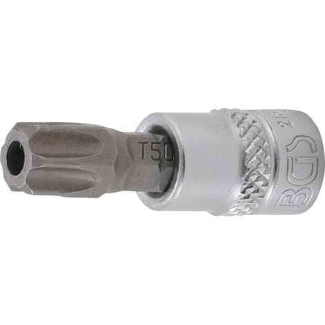 BGS Bit-Einsatz Entraînement carré intérieur 6,3 mm (1/4") Profil en T (pour Torx) avec alésage T50 - 2165-T50 (1/3)
