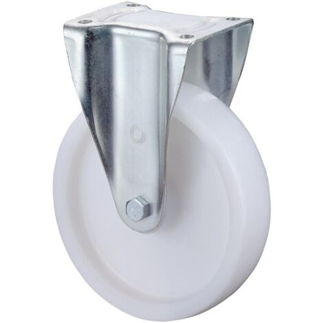Roulette fixe de charge lourde B10 Ø de la roue 150 mm Capacité de charge 6 plastique Longueur du plateau138xl110 mm