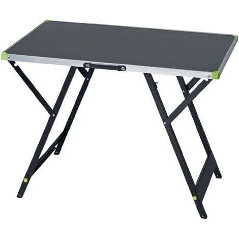 Table de travail réglable en hauteur 60 x 100 cm – Capacité de charge 120 kg – Piétement en tube d'acier – Pour ateliers et chantiers