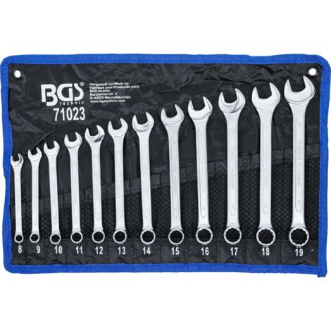 BGS Jeu de clés mixtes à œil et à fourche SW 8 - 19 mm 12 pcs. - 71023 (1/7)