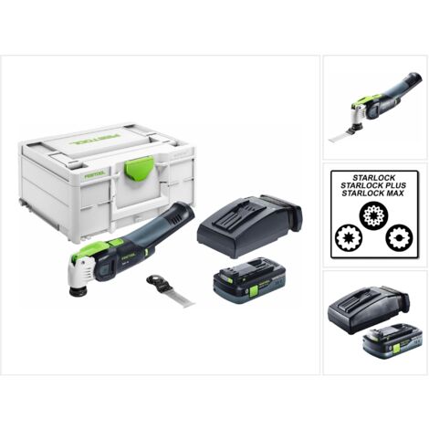Festool – Outil oscillant VECTURO OSC 18 HPC 4,0 Li-HighPower – Moteur EC-TEC sans charbons – Changement rapide StarlockMax – 576595